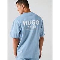HUGO Mens Nalono Logo-Print T-Shirt in Cotton Jersey