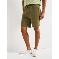 BOSS Mens Sewalk Logo-Badge Shorts in Cotton Terry