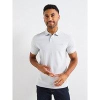 Boss Pe Interlock Tonal Logo Polo Shirt - Grey
