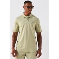BOSS Pe Interlock Short Sleeve Polo L Green