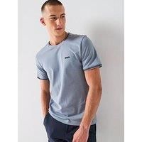 Boss Taul Regular Fit Stretch Pique T-Shirt - Grey