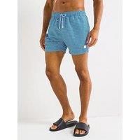 Boss Vibe Allover Print Swim Shorts - Blue