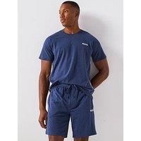 Boss Rise Tape Logo Loungewear T-Shirt - Navy