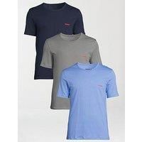 HUGO Mens T-Shirt RN Triplet P Three-Pack of Underwear T-Shirts in Cotton Jersey