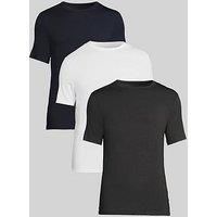 Boss 3 Pack Bamboo Loungewear Slim Fit T-Shirts - Assorted
