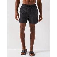 Boss Jean All Over Bb Logo Swim Shorts - Black