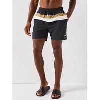 Boss Louis Global Stripe Swim Shorts - Grey