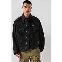 Hugo Blue Loose Fit Kirkby Denim Jacket - Black