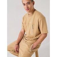 Hugo Relaxed Fit Dubi Tech T-Shirt - Beige