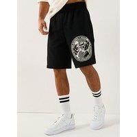 HUGO Mens Dubox Cotton-Terry Shorts with Boxing Artwork Black