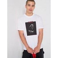 Hugo Regular Fit Animal Print Dobero T-Shirt - White