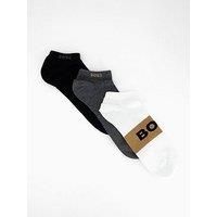 BOSS Mens 3P AS Logo CC Three-pack of ankle-length socks in a cotton blend