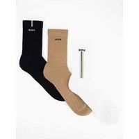 Boss 3 Pack Vertical Line Crew Socks - Assorted