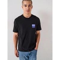 Hugo Regular Fit Dapusi Split Logo T-Shirt - Black
