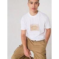 Hugo Regular Fit Deterni Lips Graphic T-Shirt - White