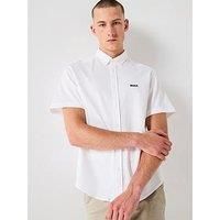 Boss Motion Regular Fit Short Sleeve Shirt - White