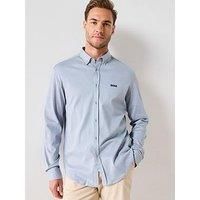 Boss Motion Regular Fit Long Sleeve Shirt - Light Grey