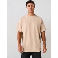 Hugo Bodywear Kay All Over Flock Logo T-Shirt - Beige