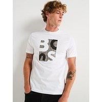 Boss H-Thompson 655 Embroidered Big Logo T-Shirt - White