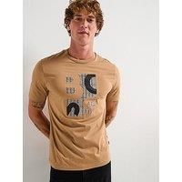 Boss H-Thompson 655 Embroidered Big Logo T-Shirt - Brown