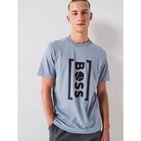 Boss Tee Iconic Tl Relaxed Fit Tennis Logo T-Shirt - Light Grey