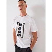 Boss Tee Iconic Tl Relaxed Fit Tennis Logo T-Shirt - White