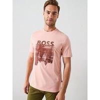 Boss C-Thompson 214 Regular Fit Graphic T-Shirt - Pink