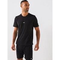 Hugo Boss Unique Global Stripe Taped Loungewear T-Shirt - Black