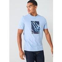 Boss Animali Regular Fit Scratch Graphic T-Shirt - Light Blue