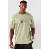 Boss Voyage Relaxed Fit Small Crack Logo T-Shirt - Green