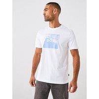 Boss Wheel Regular Fit Box Logo T-Shirt - White