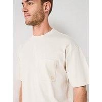 Boss C-Tames 116 Embroidered Logo Pocket T-Shirt - Cream