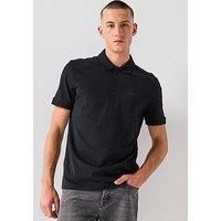 Boss Patteo All Over Jacquard Regular Fit Polo Shirt - Black