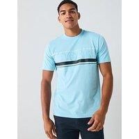 Boss Tee Iconic Zone Large Logo T-Shirt - Light Blue