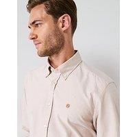 Boss H-Liam Plain Regular Fit Oxford Shirt - Beige
