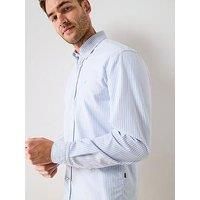 Boss H-Liam Striped Regular Fit Oxford Shirt - Light Blue