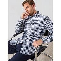 Boss Roan Slim Fit Gingham Plaid Shirt - Navy