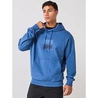 HUGO Mens Duspliter Relaxed-fit hoodie in cotton terry with split logo