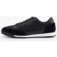 Boss Nitan Suede Mesh Sneaker - Black