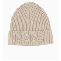 Boss Lara Knitted Beanie - Light Beige