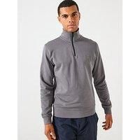 Boss Zetrust 1/4 Zip Sweat - Light Grey