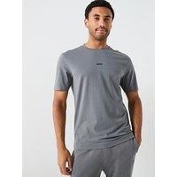 Boss Tchup Relaxed Fit Centre Logo T-Shirt - Light Grey