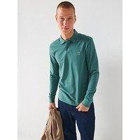 Boss Boss Passerby Long Sleeve Slim Fit Polo Shirt - Green