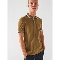 Boss Paddy Tipping Polo Shirt - Brown