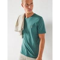 Boss Boss Tales Relaxed Fit Tonal Patch Logo T-Shirt - Green