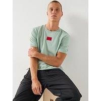Hugo Regular Fit T-Shirt With Logo Label - Green