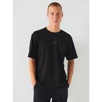Boss Tee 10 Oversize Fit Centre Tonal Logo T-Shirt - Black
