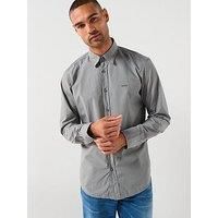 Boss Relegant 6 M Logo Poplin Shirt - Light Grey