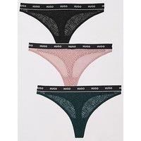 Hugo Triple Lace Thong - Multi