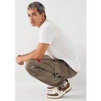 Hugo Hugo Garlo233 Regular Fit Drawstring Cargo Pants - Grey